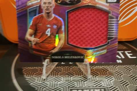 2022-23 Panini Select FIFA Nikola Milenkovic #JS-NMC Jumbo Patch Purple 43/49