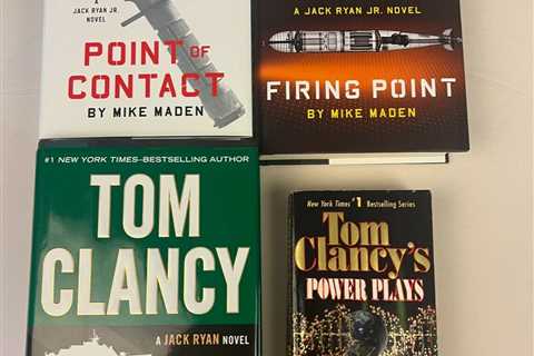 Lot (4) Tom Clancy Hard Cover Best Selling Books point of contact etc