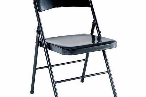 Best Selling All-Steel Metal Folding Chair, Double Braced, Black