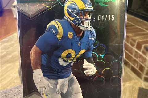 2023 Panini Black Aaron Donald Panini Black Emerald Green 4/15