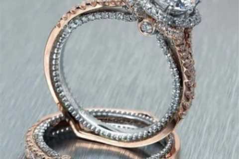 Best selling new 14k rose gold round diamond color separation ring European and