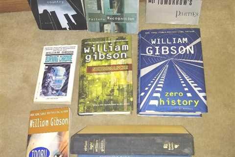 Lot of 10 William Gibson science fiction novels; NYT best selling author