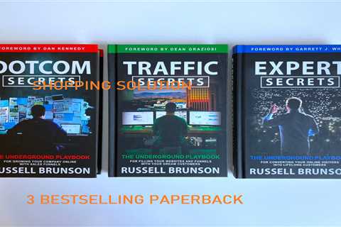 3 BEST SELLING Russell Brunson Secrets Book Set NEW: Dotcom, Traffic, Expert...