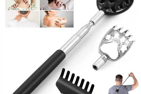 3Pcs/Set Back Scratcher Telescopic Scratching Back Scratcher Massager Kit Scrape