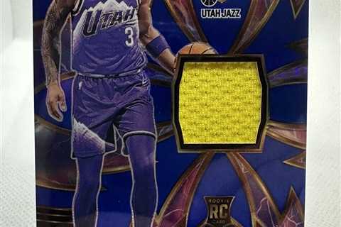 (# /75) KEYONTE GEORGE RC BLUE 2023-24 Panini Select Draft Selections Patch JAZZ