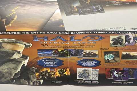 TOPPS HALO TRADING CARDS DEALER BROCHURE SELL SHEETS - Both Retail And Hobby Box