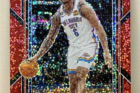 JAYLIN WILLIAMS RC RED SPARKLE PRIZM SSP - 2022-23 Panini Prizm #247 Rookie OKC