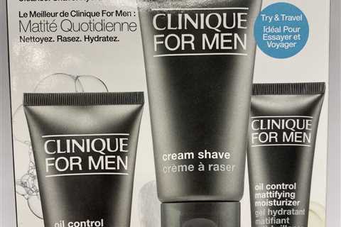 New Clinique For Men Daily Oil Control Cleanse, Shave, Hydrate 3 Pc. Set