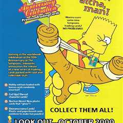 2000 Inkworks The Simpsons Anniversary Celebration Dealer Sell Sheet