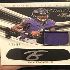 2023 Immaculate Zay Flowers EYE BLACK Auto Jersey Rookie Card #d 17/99 RC RAVENS