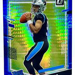 2023 Donruss Optic Football BRYCE YOUNG Rated Rookie Blue Hyper Prizm #213 RC SP