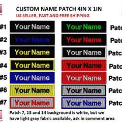 BEST SELLING  4X1 size Custom NAME TAG Embroidered Iron on, FAST SHIPPING