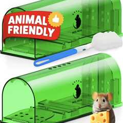 2Pack Humane Mouse Traps Live Catch & Release Best Selling Mousetrap Rat Trap