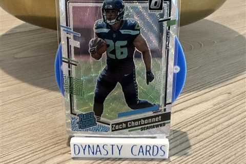 2023 Donruss Optic Premium Box Set /300 RATED ROOKIE Zach Charbonnet Prism Wave