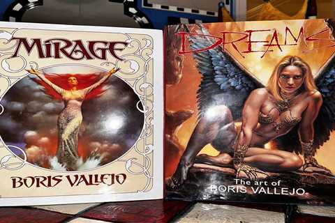 2 Vintage Boris Vallejo Art Books, Fantasy, Science Ficiton, Erotica, Conan &