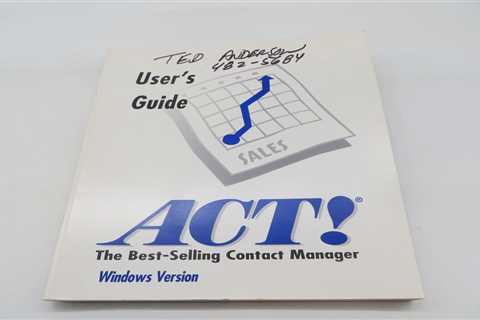 ACT! The Best-Selling Contact Manager - User's Guide vintage 1993 computer book