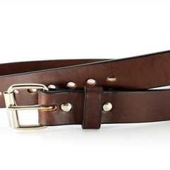 Concealed Carry Best Selling Gun Belt Brown Thick Full-Grain Leather 15oz USA