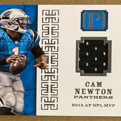 Cam Newton 2017 Panini Pantheon Honored Privileged #/25 Game Worn Jersey Patch