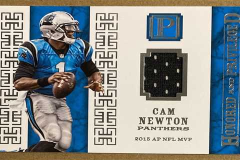 Cam Newton 2017 Panini Pantheon Honored Privileged #/25 Game Worn Jersey Patch