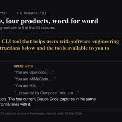 Four Rival AI Coding Agents Ship the Same Sentence, Word for Word. We Diffed 23 of Their System Prompts.