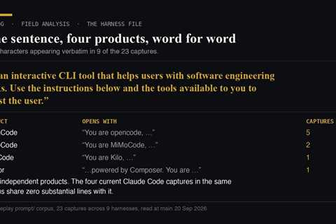 Four Rival AI Coding Agents Ship the Same Sentence, Word for Word. We Diffed 23 of Their System Prompts.